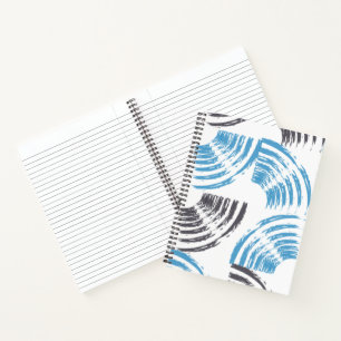 Carnet Cool, moderne, bleu abstrait tendance