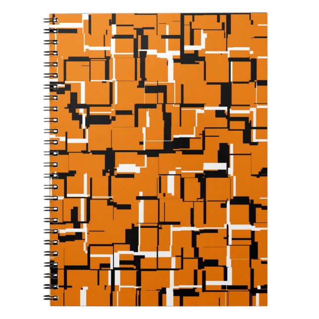 Carnet COOL Orange Black White (Devant)