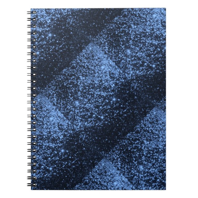CARNET COOL ROYAL BLUE BLACK SPARKLE PARTIES SCINTILLANT  (Devant)