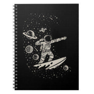 Carnet Cool Surf Astronaut Planètes spatiales Cosmonaut