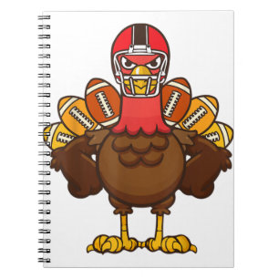 Carnet Cool Thanksgiving Football Joueur de balle Turquie