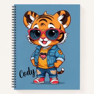 Carnet Cool Tiger personnalisé