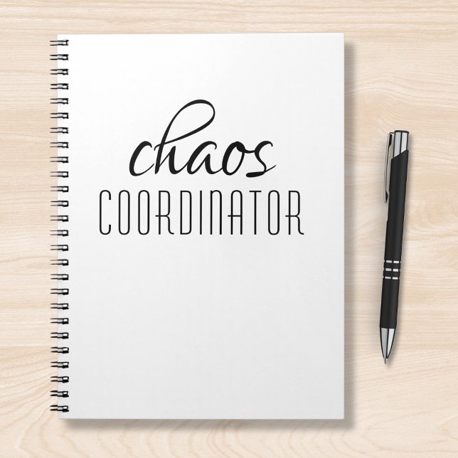 Carnet Coordinateur du Chaos Texte typographique (Créateur téléchargé)