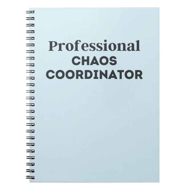 Carnet Coordinateur professionnel du chaos (Devant)
