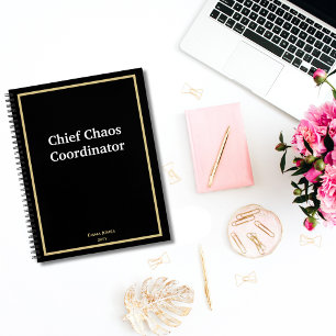 Carnet Coordonnateur de chaos en chef drôle personnalisé