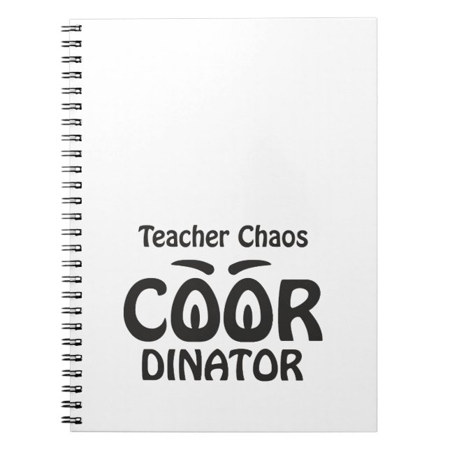 Carnet Coordonnateur de chaos enseignant - Éducateur funk (Devant)