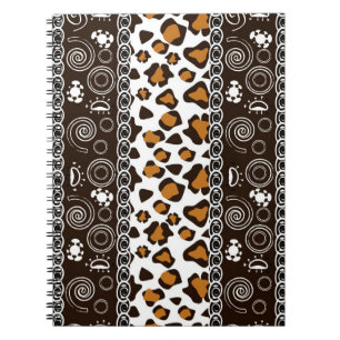 Carnet Copie africaine avec le motif de peau de guépard
