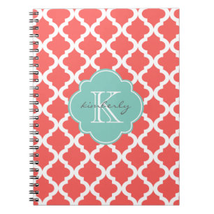 Carnet Copie de Quatrefoil de Marocain de corail et de