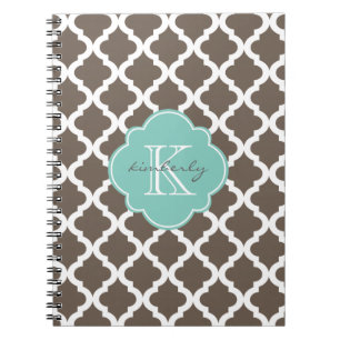 Carnet Copie de Quatrefoil de Marocain de moka et de