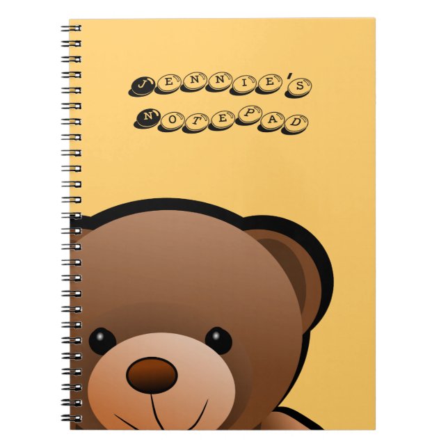 Carnet Copie d'ours de nounours personnalisée (Devant)