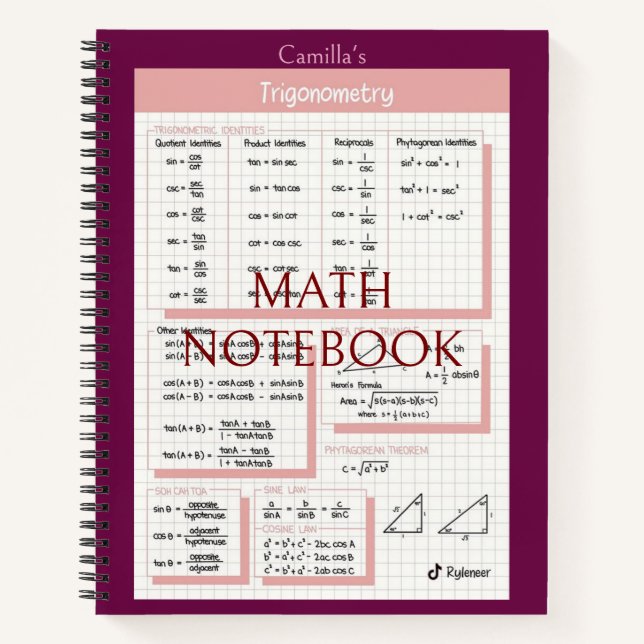 Carnet Copybook math (Devant)