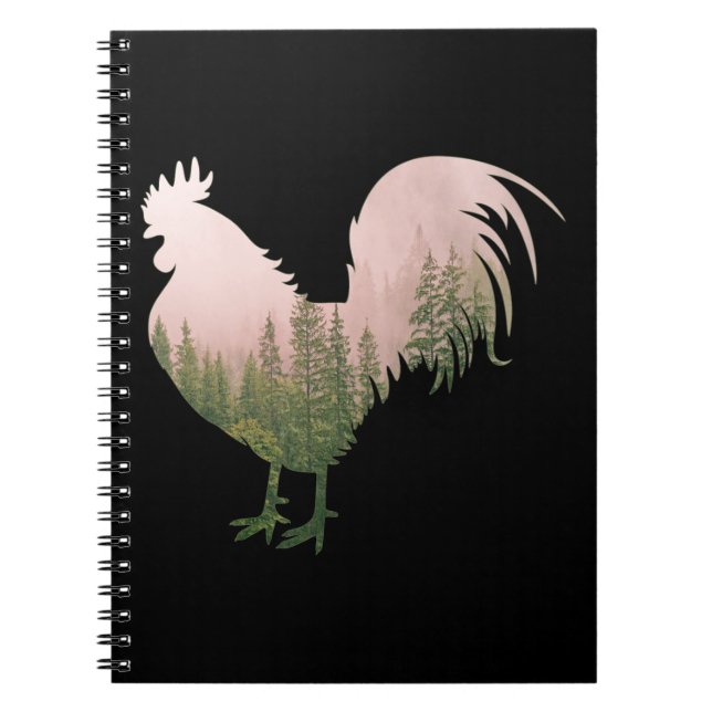 CARNET COQ DE LA NATURE STYLE FORET (Devant)
