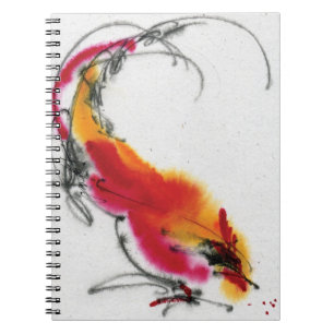 Carnet Coq peu commun. Calligraphie et watercolor.