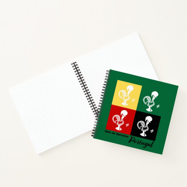 Carnet Coq portugais de Barcelos coloré motif (Intérieur)