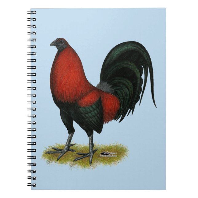 Carnet Coq Rouge Noir BB Jeu Américain (Devant)