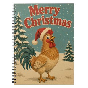 Carnet Coq Sapin Cour Animaux Noël