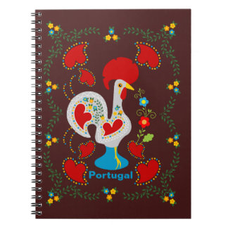 Carnet Coq traditionnel de Barcelos en blanc