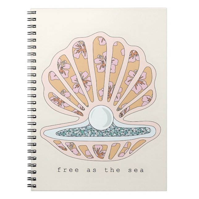 Carnet Coque de mer libre comme la mer (Devant)