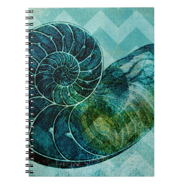 Carnet Coque spirale Turquoise (Devant)