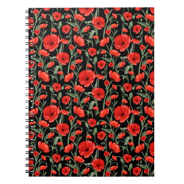 Carnet Coquelicots rouges (Devant)