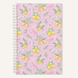 Carnet Coquette citron rose