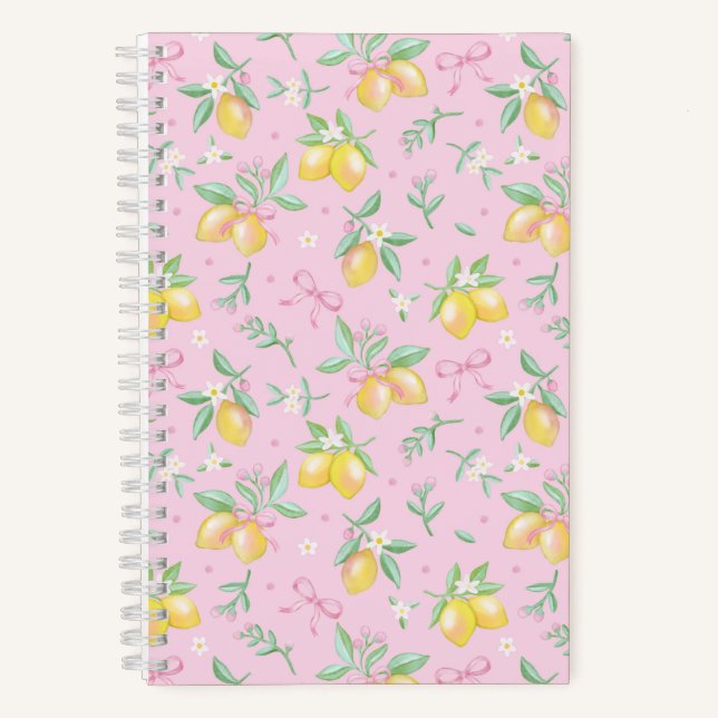 Carnet Coquette citron rose (Recto)