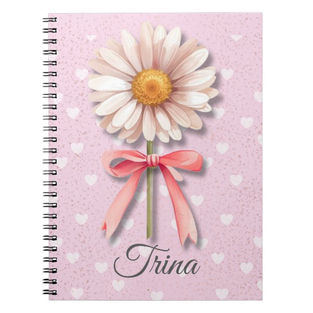 Carnet Coquette Daisy | Journal Rose Esthétique (Devant)