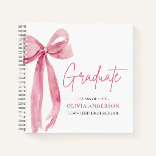 Carnet Coquette de la botte rose moderne Graduate Graduat