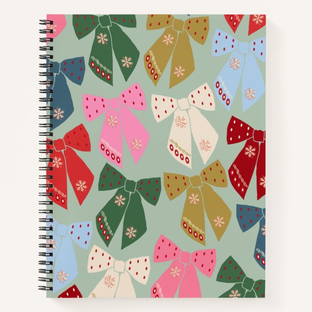 Carnet Coquette des vaches de Noël rétro (Devant)
