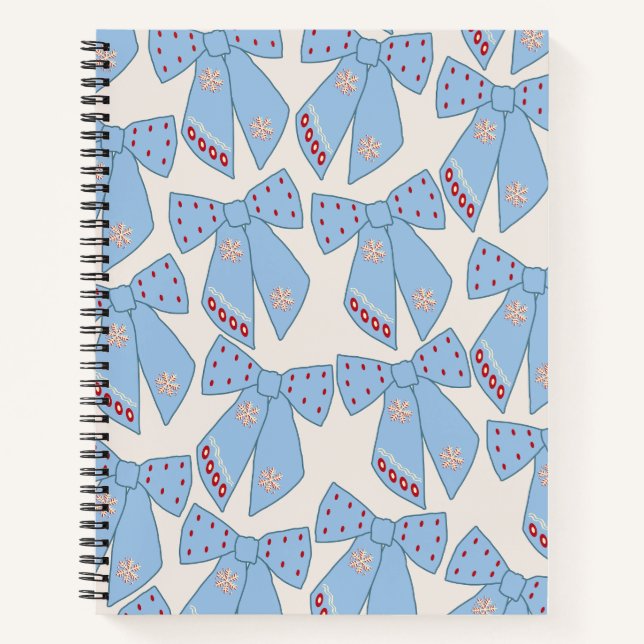 Carnet Coquette Nœuds Bleus (Devant)