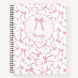 Carnet Coquette rose pâle motif personnalisé