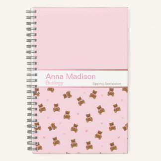 Carnet Coquette Teddy Bear Notebook