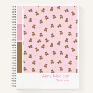 Carnet Coquette Teddy Bears Vertical Palette Notebook