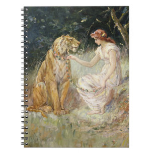 Carnet Coquette victorienne vintage dame et tigre