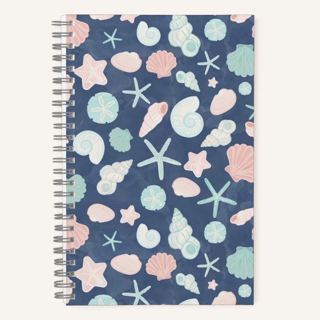 Carnet Coquillages Côtiers Plage & Océan Design (Recto)