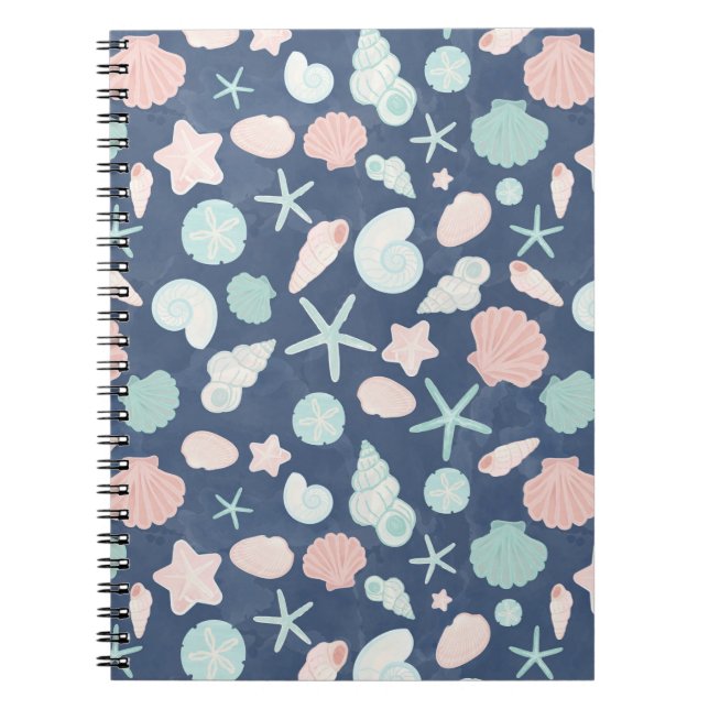 Carnet Coquillages de Plage & Design Océan (Devant)