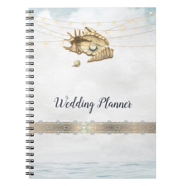 Carnet Coquillages, Mer, Guirlande Lumineuse (Devant)