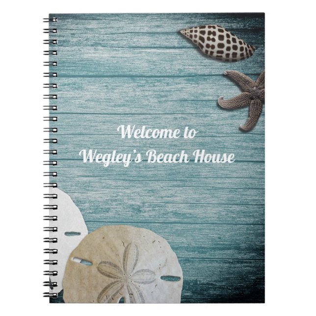 Carnet Coquillages Rustiques Sable Dollar Welcome Beach H (Devant)
