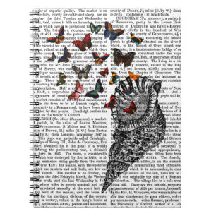 Carnet Coquille de conque et papillons 2
