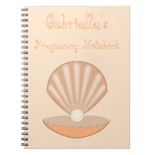 Carnet Coquille d'huître et perle Grossesse Unisexe