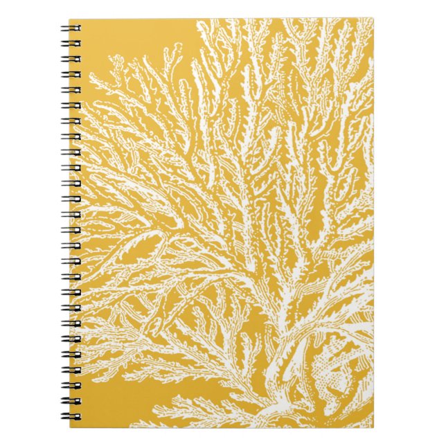 Carnet Corail jaune et blanc (Devant)