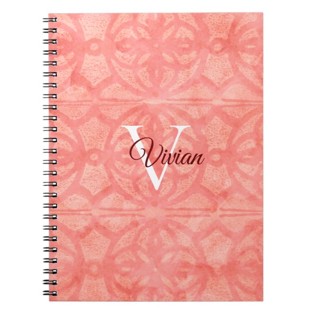 Carnet Corail rose (Devant)