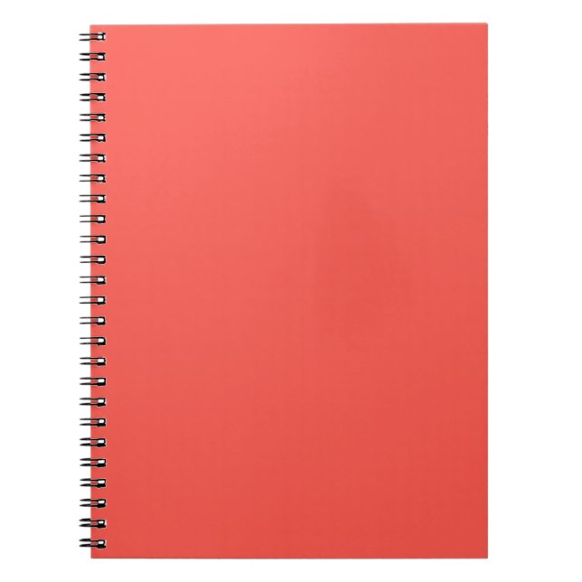 Carnet Corail vivant couleur solide (Devant)