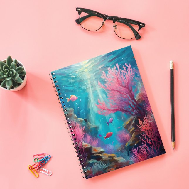 Carnet Coral Reef Océan Abstrait Art moderne (Créateur téléchargé)