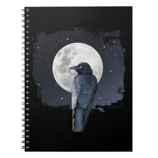 Carnet Corbeau de la forêt Lune froide (Devant)