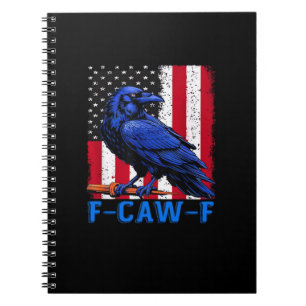 Carnet Corbeau drôle F-Caw-F minimaliste propre