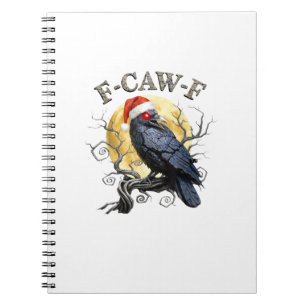 Carnet Corbeau drôle F-Caw-F Oiseau gothique Chapeau de N