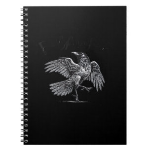 Carnet Corbeau, F-Caw-F Drôle Oiseau Lune Gothique Humour