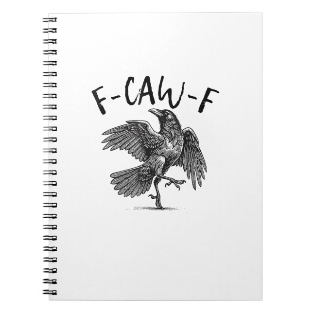 Carnet Corbeau, F-Caw-F Oiseau drôle (Devant)