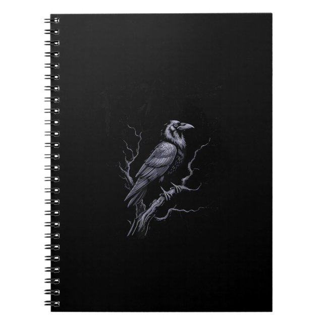 Carnet Corbeau F-Caw-F Oiseau Drôle qui Dit Humour Meme (Devant)